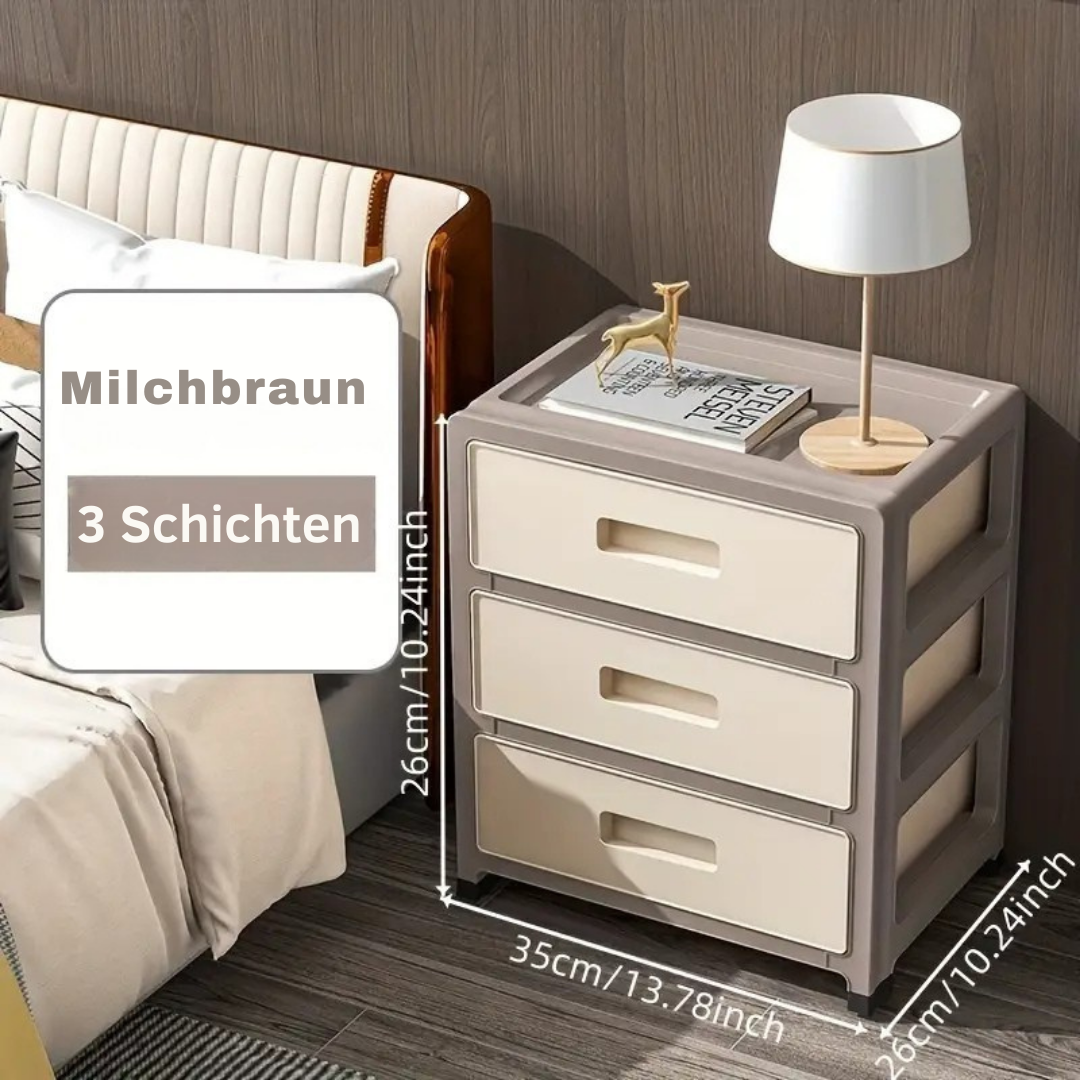 Modera™ | Kompakter Kunststoff-Aufbewahrungsschrank – Schmal, wasserdicht, vielseitiger Organizer für Wohnzimmer und Schlafzimmer
