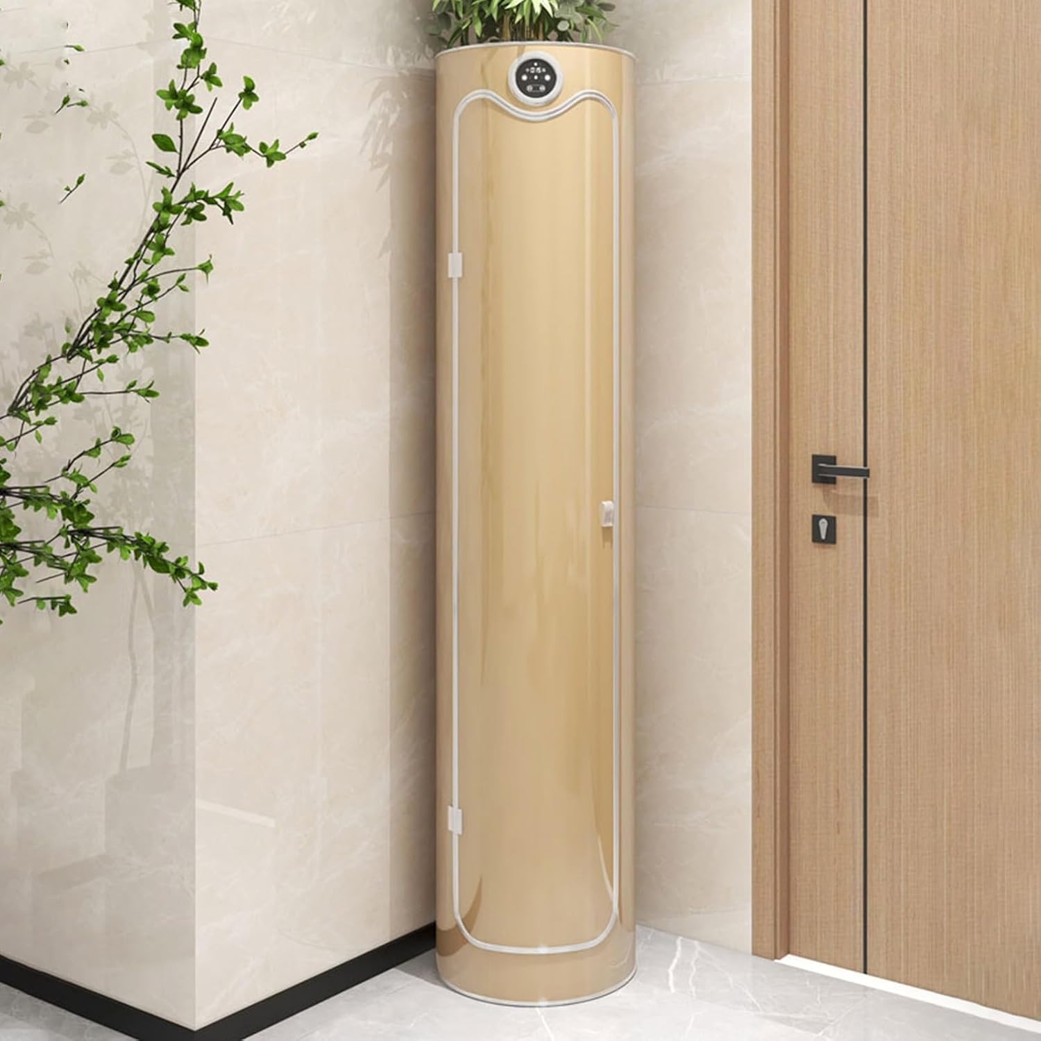 Rotify™ | 360° Drehbarer Schuhschrank mit Verstellbaren Regalen & Ganzkörperspiegel – Flurregal