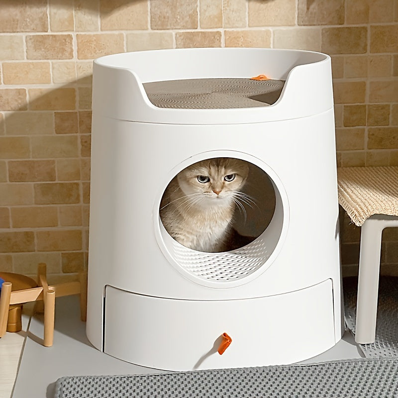 Cattopia™ | Schloss-Katzenklo – Bett, Kratzbaum & Schubladen-Sandbehälter