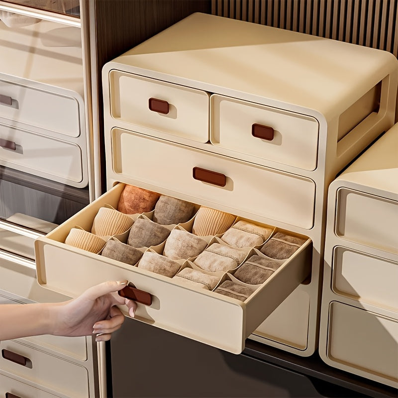 Intima™ | Stapelbare Unterwäsche-Box – Geteilter Schubladen-Organizer für Socken, Unterwäsche & Accessoires